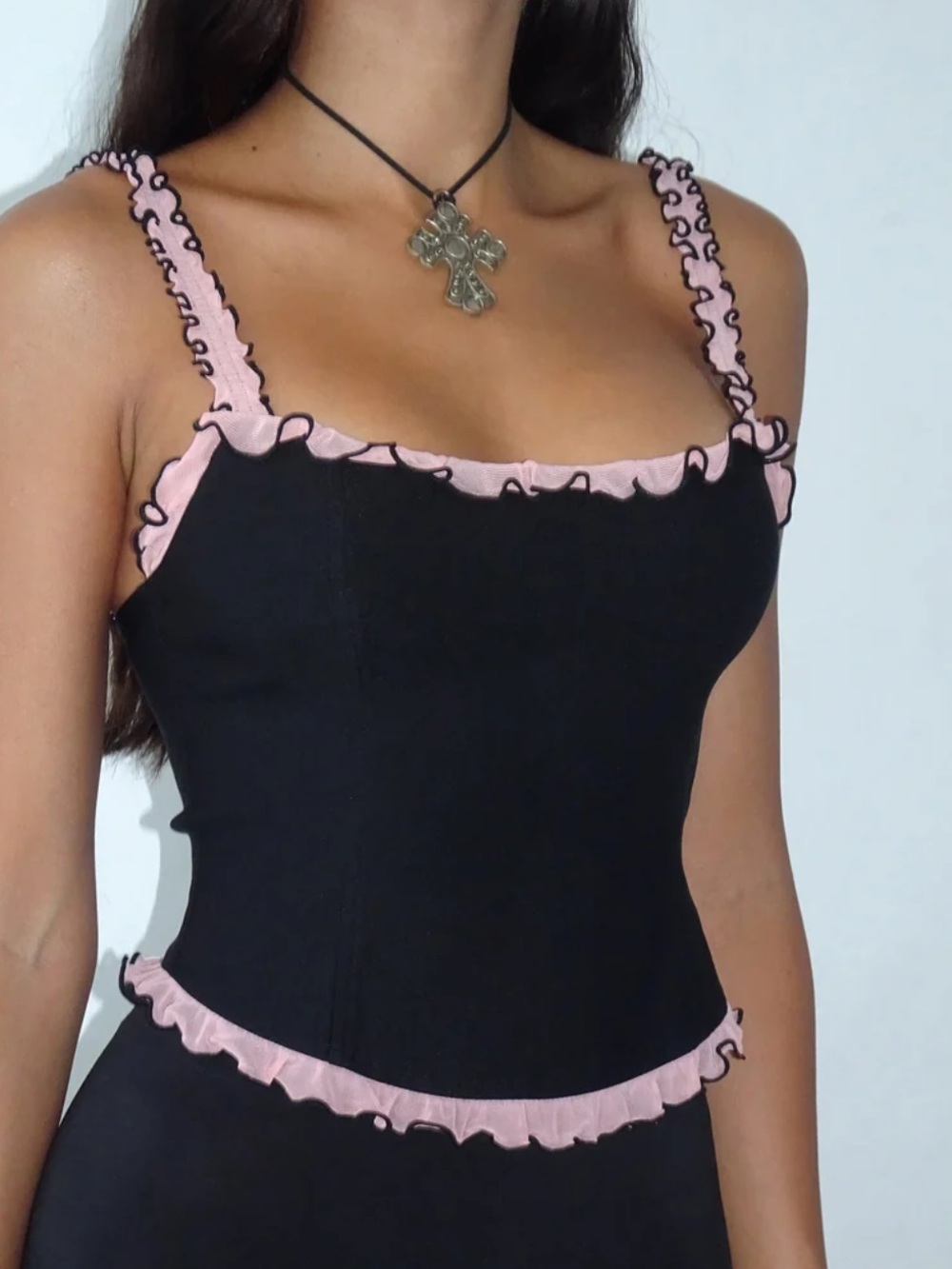 Motel Rocks Idalia Corset Ruffle Top Women’s Small